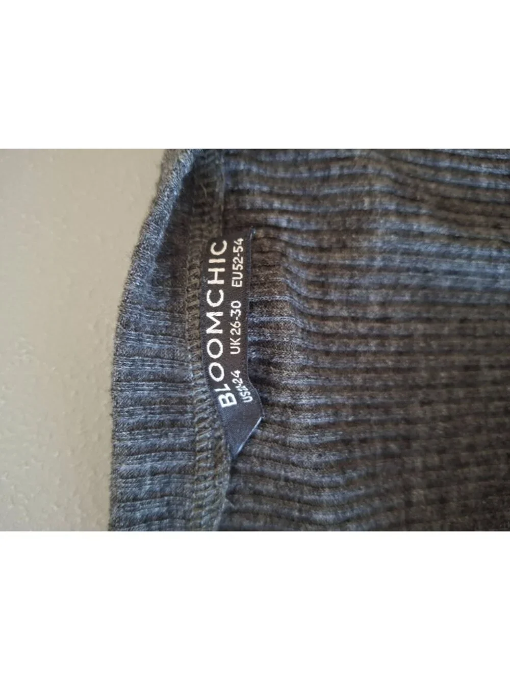 BloomChic Knit Cardigan 2XL Gray Rib Boho Soft Girl Cozy Lounge Plus_3